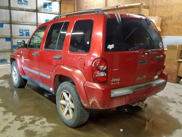 1J4GL58K05W717652 - 2005 JEEP LIBERTY LI RED photo 3