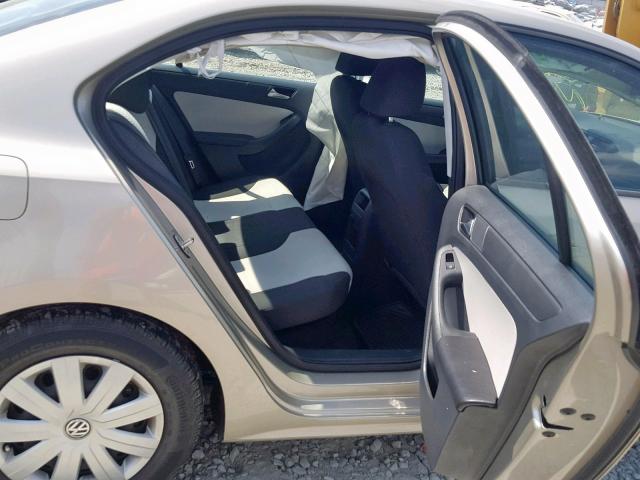 3VW2K7AJ3FM349403 - 2015 VOLKSWAGEN JETTA BASE BEIGE photo 6