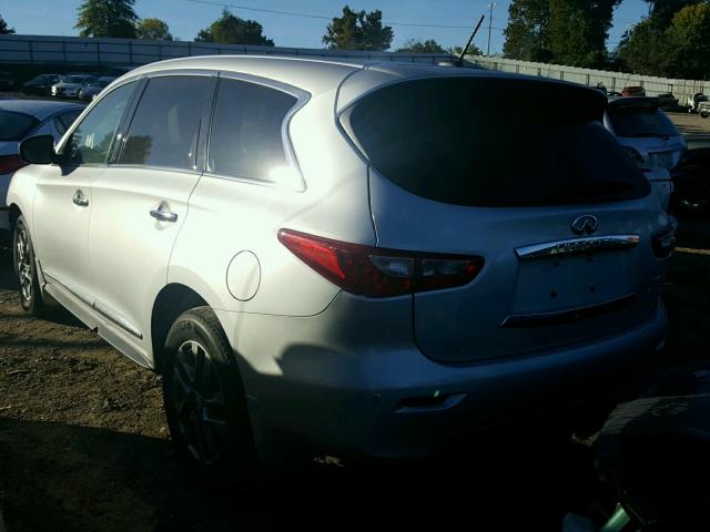 5N1AL0MMXDC329443 - 2013 INFINITI JX35 BASE SILVER photo 3