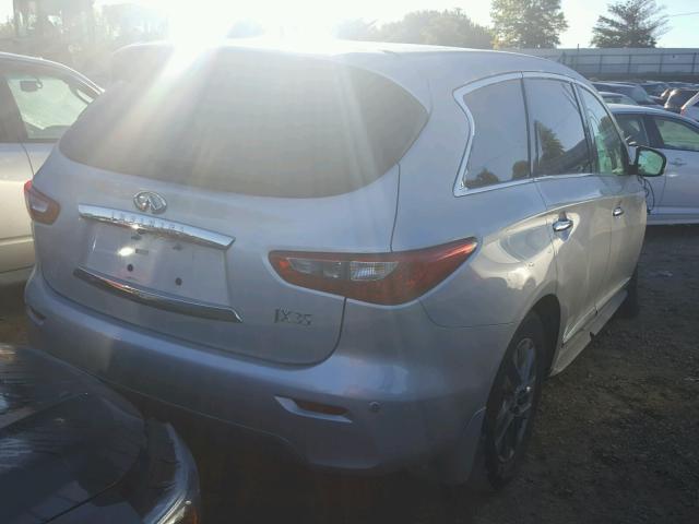 5N1AL0MMXDC329443 - 2013 INFINITI JX35 BASE SILVER photo 4