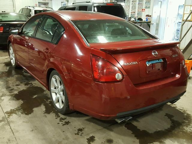 1N4BA41E47C843995 - 2007 NISSAN MAXIMA SE RED photo 3