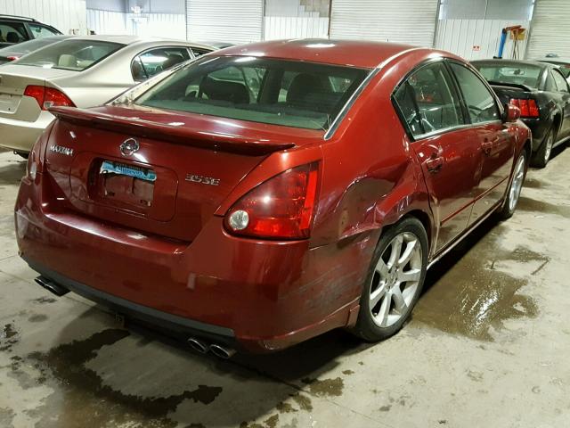 1N4BA41E47C843995 - 2007 NISSAN MAXIMA SE RED photo 4