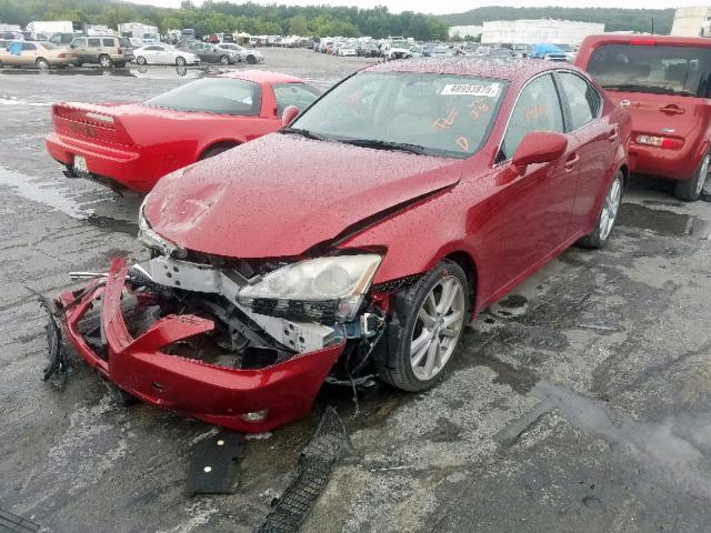 JTHBK262172040317 - 2007 LEXUS IS 250 RED photo 2