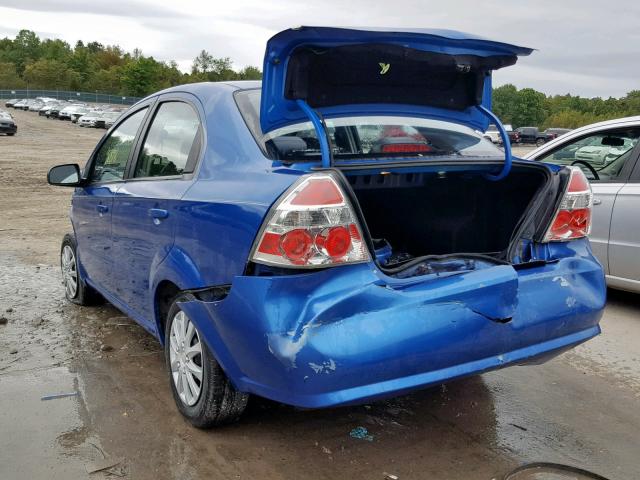 KL1TD56667B082056 - 2007 CHEVROLET AVEO BASE ლურჯი ფოტო 3