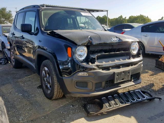 ZACCJAAB2HPF20156 - 2017 JEEP RENEGADE S BLACK photo 1