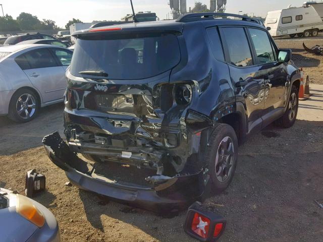 ZACCJAAB2HPF20156 - 2017 JEEP RENEGADE S BLACK photo 4