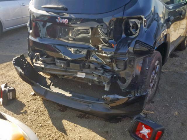 ZACCJAAB2HPF20156 - 2017 JEEP RENEGADE S BLACK photo 9