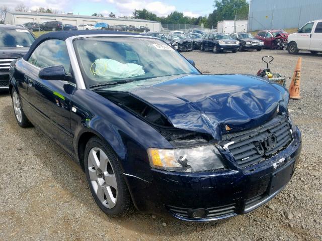 WAUAT48H54K002962 - 2004 AUDI A4 3.0 CAB BLUE photo 1