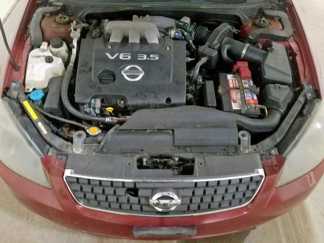 1N4BL11D76C139028 - 2006 NISSAN ALTIMA SE BURGUNDY photo 7