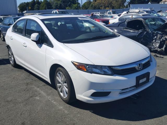 19XFB2F92CE366298 - 2012 HONDA CIVIC EXL WHITE photo 1