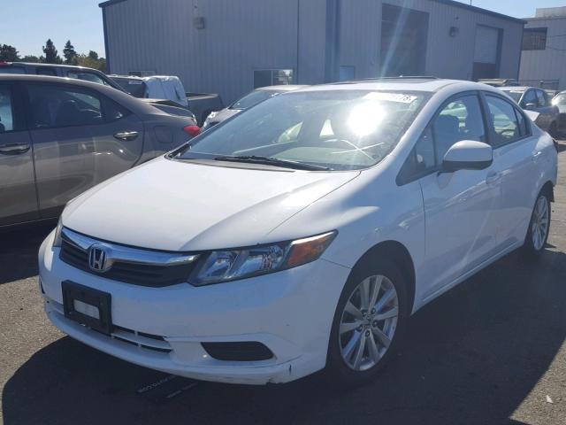 19XFB2F92CE366298 - 2012 HONDA CIVIC EXL WHITE photo 2