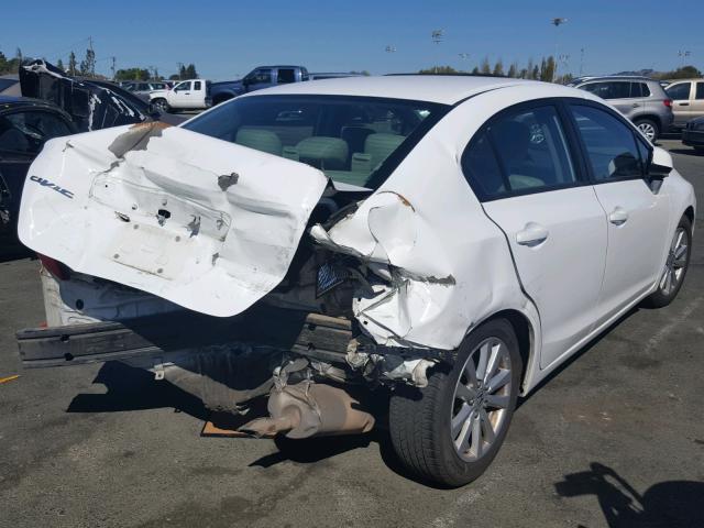 19XFB2F92CE366298 - 2012 HONDA CIVIC EXL WHITE photo 4