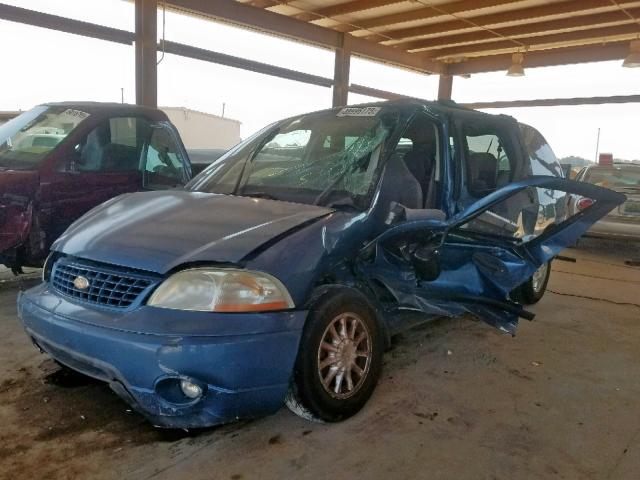 2FMZA51492BA75750 - 2002 FORD WINDSTAR L BLUE photo 2