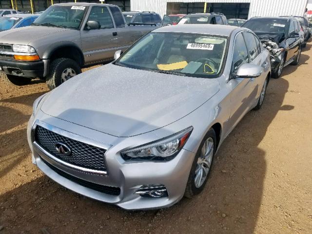 JN1BV7AP1FM346321 - 2015 INFINITI Q50 BASE SILVER photo 2