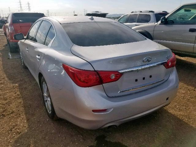 JN1BV7AP1FM346321 - 2015 INFINITI Q50 BASE SILVER photo 3