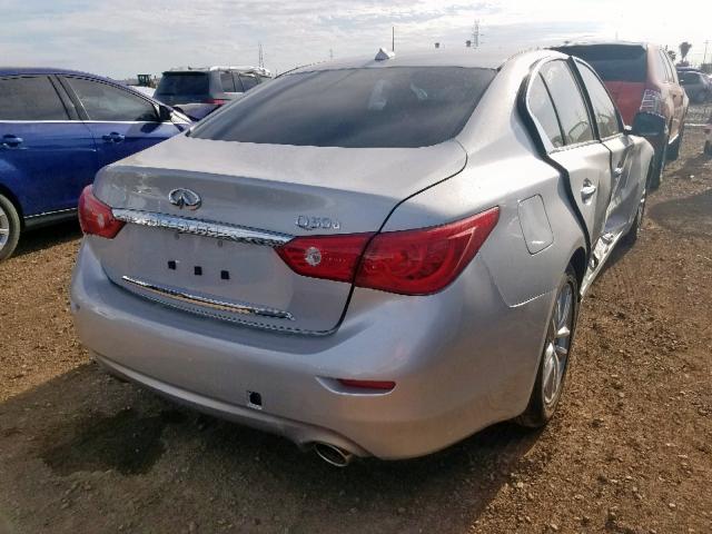 JN1BV7AP1FM346321 - 2015 INFINITI Q50 BASE SILVER photo 4