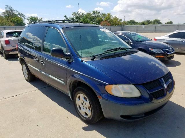 1B4GP25331B235777 - 2001 DODGE CARAVAN SE BLUE photo 1