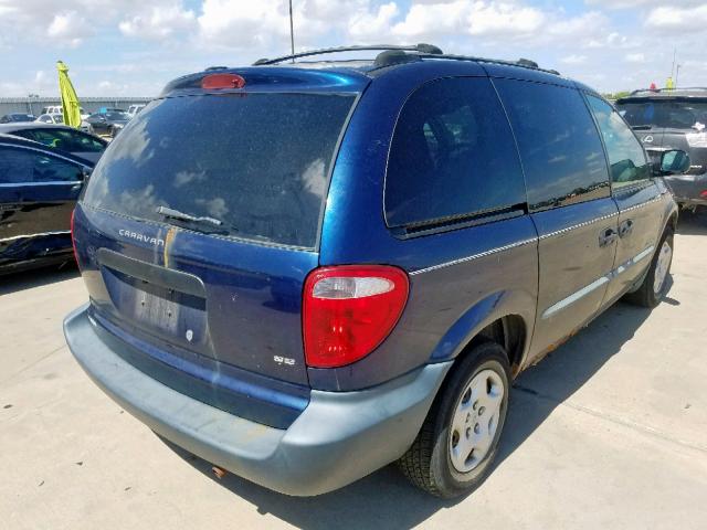 1B4GP25331B235777 - 2001 DODGE CARAVAN SE BLUE photo 4