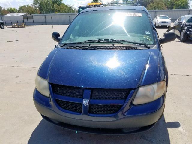 1B4GP25331B235777 - 2001 DODGE CARAVAN SE BLUE photo 9