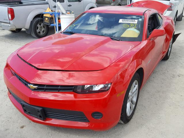 2G1FA1E38E9221612 - 2014 CHEVROLET CAMARO LS RED photo 2