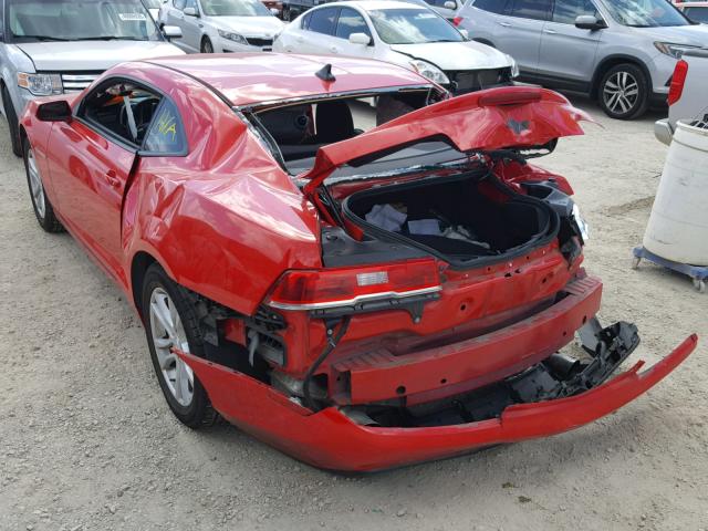 2G1FA1E38E9221612 - 2014 CHEVROLET CAMARO LS RED photo 3