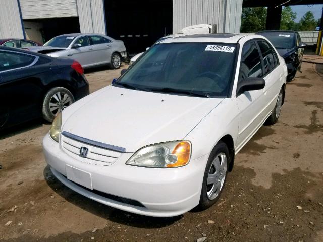 2HGES26783H554582 - 2003 HONDA CIVIC EX WHITE photo 2