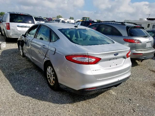 3FA6P0G79FR299821 - 2015 FORD FUSION S SILVER photo 3