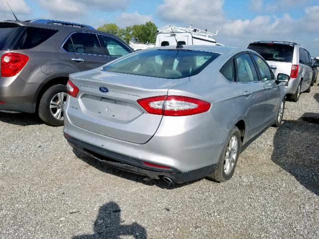 3FA6P0G79FR299821 - 2015 FORD FUSION S SILVER photo 4