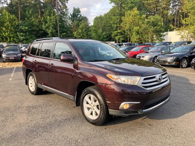 5TDBK3EH5CS115939 - 2012 TOYOTA HIGHLANDER MAROON photo 1