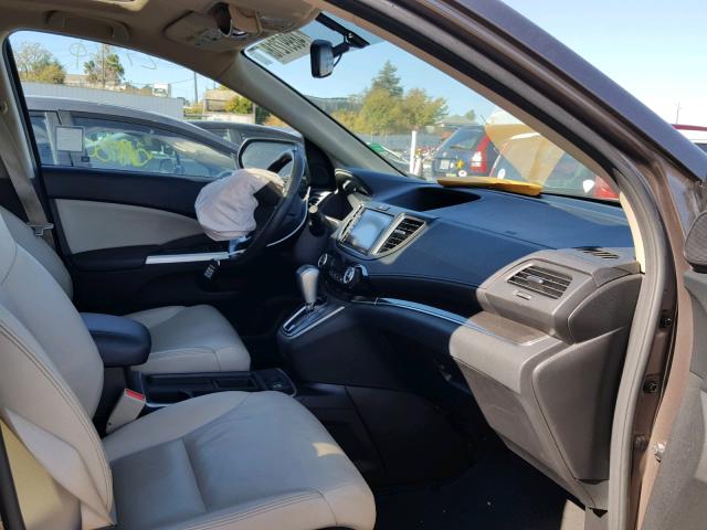 2HKRM4H74GH690840 - 2016 HONDA CR-V EXL TAN photo 5