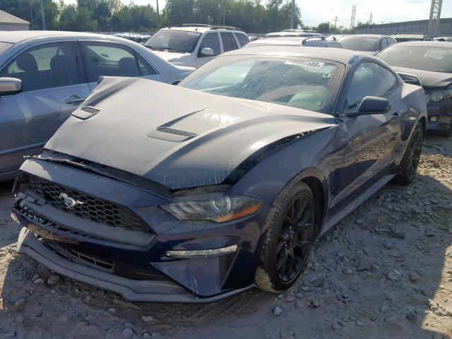 1FA6P8TH5J5100367 - 2018 FORD MUSTANG BLUE photo 2