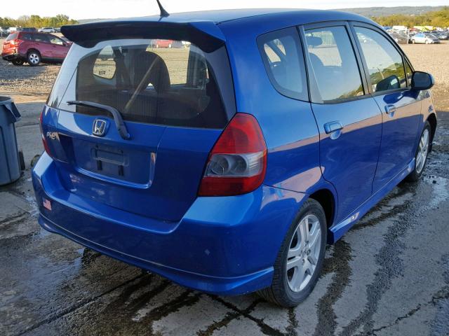 JHMGD376X7S048813 - 2007 HONDA FIT S 蓝色 照片 4