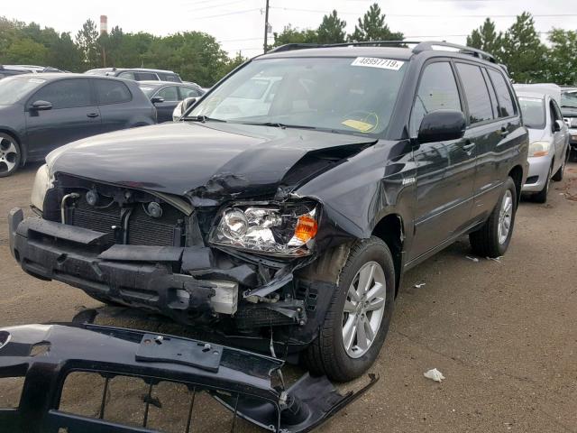 JTEDW21A460001353 - 2006 TOYOTA HIGHLANDER BLACK photo 2