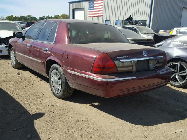 2MEFM74V46X646132 - 2006 MERCURY GRAND MARQ MAROON photo 3