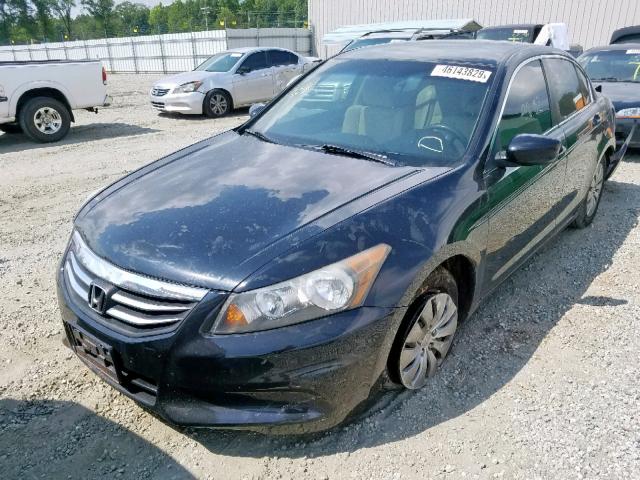 1HGCP2F38BA071919 - 2011 HONDA ACCORD LX BLACK photo 2