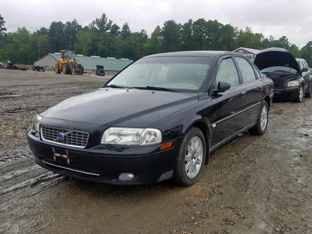 YV1TH592X51398594 - 2005 VOLVO S80 2.5T BLACK photo 2