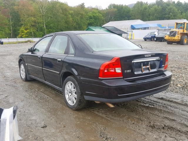 YV1TH592X51398594 - 2005 VOLVO S80 2.5T BLACK photo 3