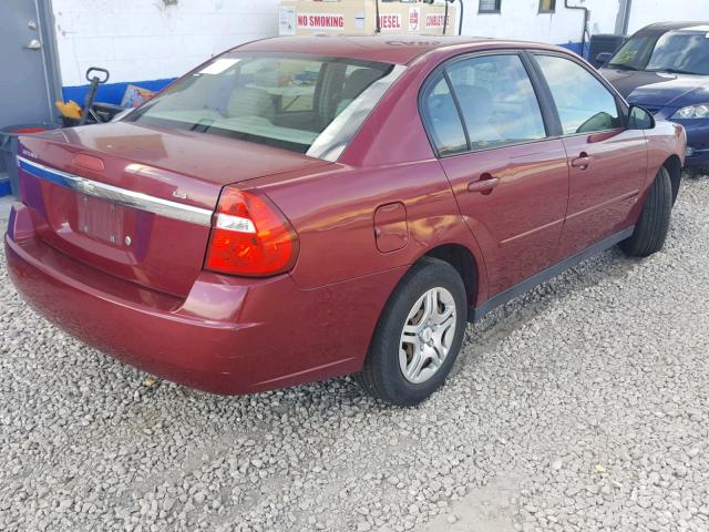 1G1ZS58F67F241696 - 2007 CHEVROLET MALIBU LS წითელი ფოტო 4