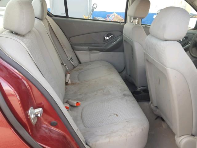 1G1ZS58F67F241696 - 2007 CHEVROLET MALIBU LS წითელი ფოტო 6
