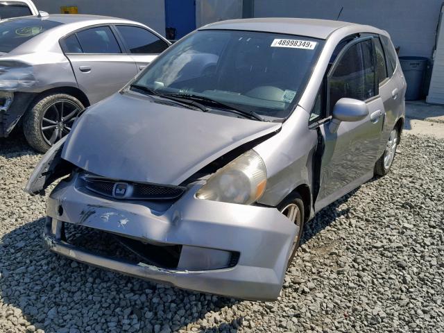 JHMGD38677S058312 - 2007 HONDA FIT S GRAY photo 2