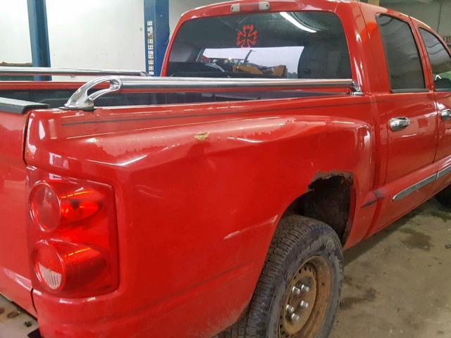 1D7HE48K86S521147 - 2006 DODGE DAKOTA QUA RED photo 9