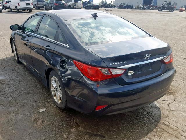 5NPEB4AC5EH930518 - 2014 HYUNDAI SONATA GLS CHARCOAL photo 3