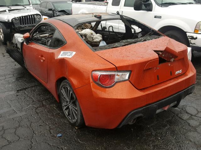 JF1ZNAA19G8708304 - 2016 TOYOTA SCION FR-S ORANGE photo 3