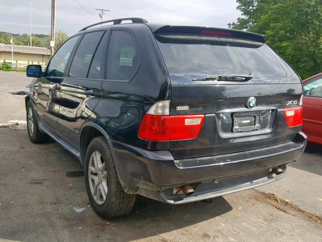 5UXFA13585LY21887 - 2005 BMW X5 3.0I BLACK photo 3