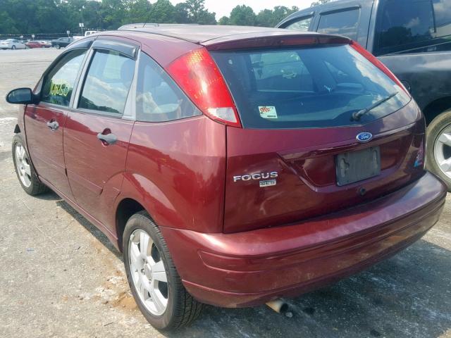 1FAHP37N77W325789 - 2007 FORD FOCUS ZX5 MAROON photo 3