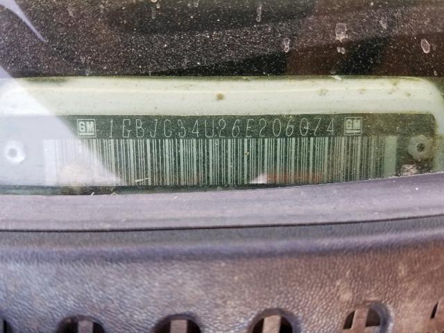 1GBJC34U26E206074 - 2006 CHEVROLET SILVERADO WHITE photo 10