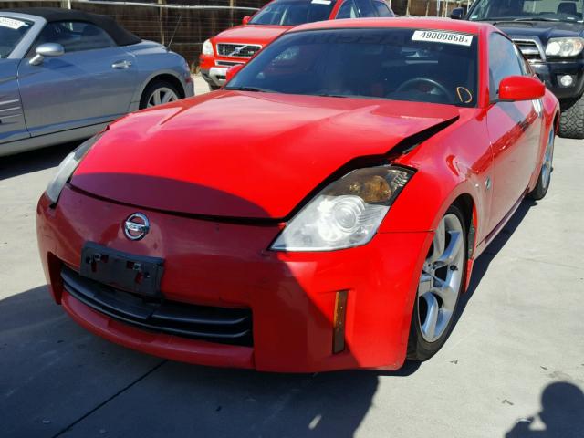 JN1BZ34E68M752282 - 2008 NISSAN 350Z COUPE RED photo 2