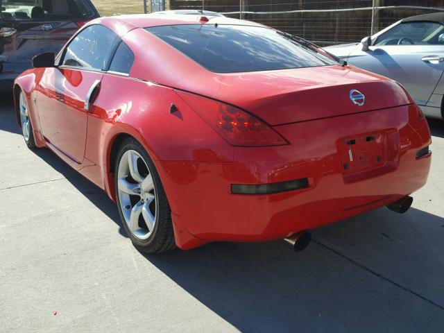 JN1BZ34E68M752282 - 2008 NISSAN 350Z COUPE RED photo 3