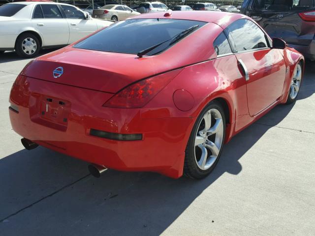 JN1BZ34E68M752282 - 2008 NISSAN 350Z COUPE RED photo 4