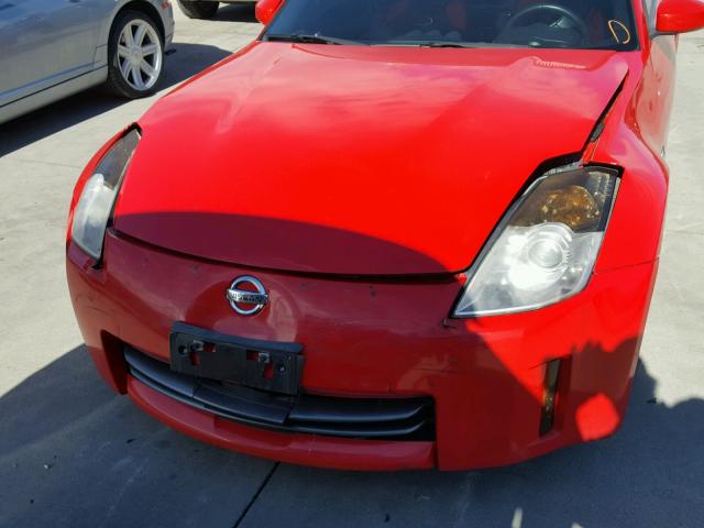 JN1BZ34E68M752282 - 2008 NISSAN 350Z COUPE RED photo 7